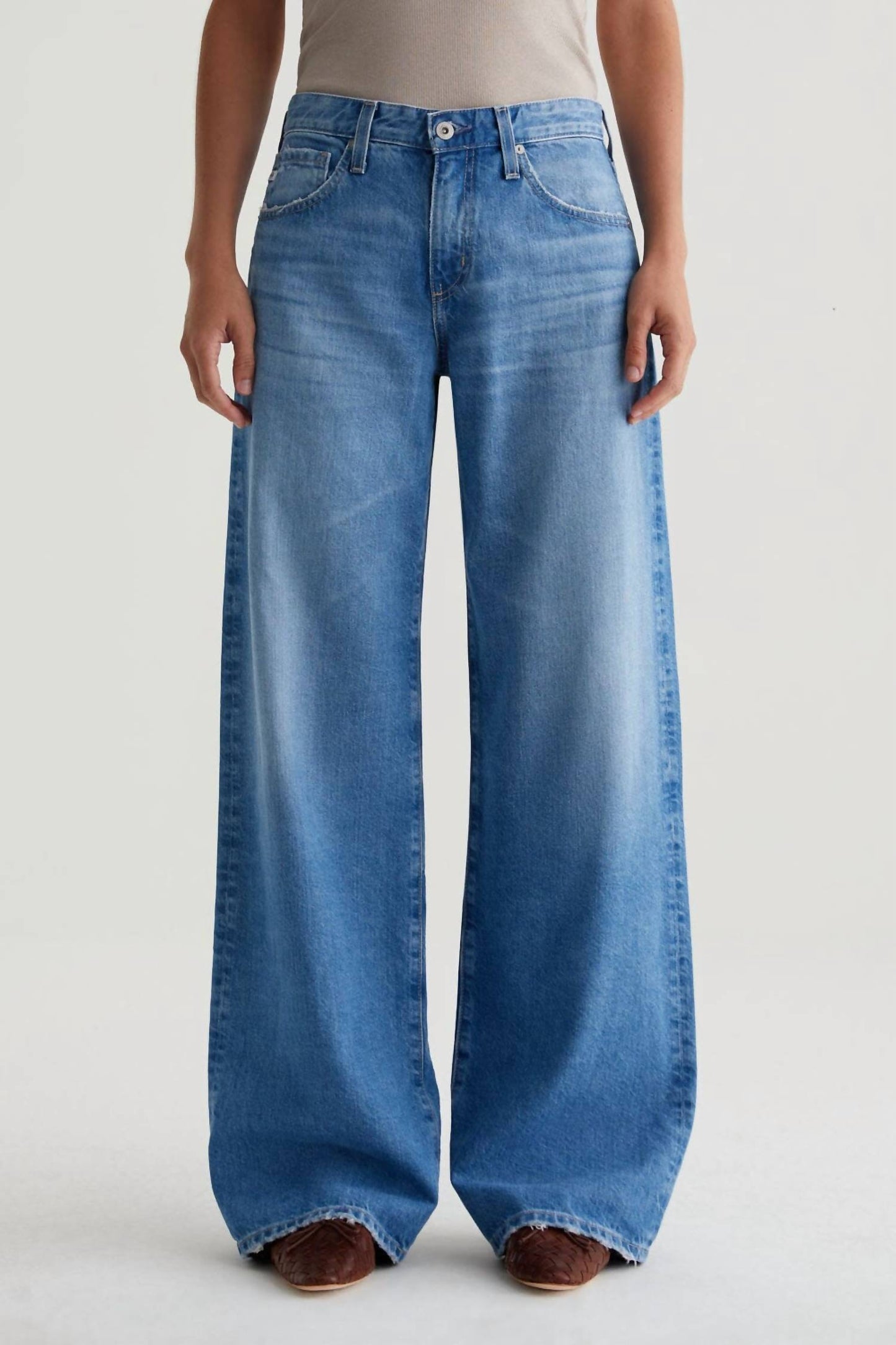 Ag Jeans - Adria Low-Rise Wide Leg Jeans