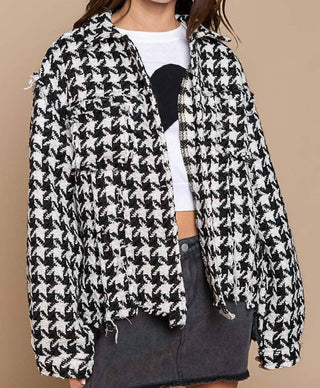 Pol - Houndstooth Tweed Jacket