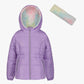 London Fog - Big Girls Zip-front Hooded Mid Cinch Puffer Jacket