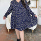 Double Take - Full Size Printed Ruffle Hem Long Sleeve Tiered Dress