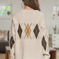 Adora - Diamond Pattern Cable Knit Sweater