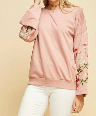 Entro - Floral Gardens Crewneck Long Sleeve Top