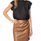 Ee:Some - Faux Leather Mini Skirt