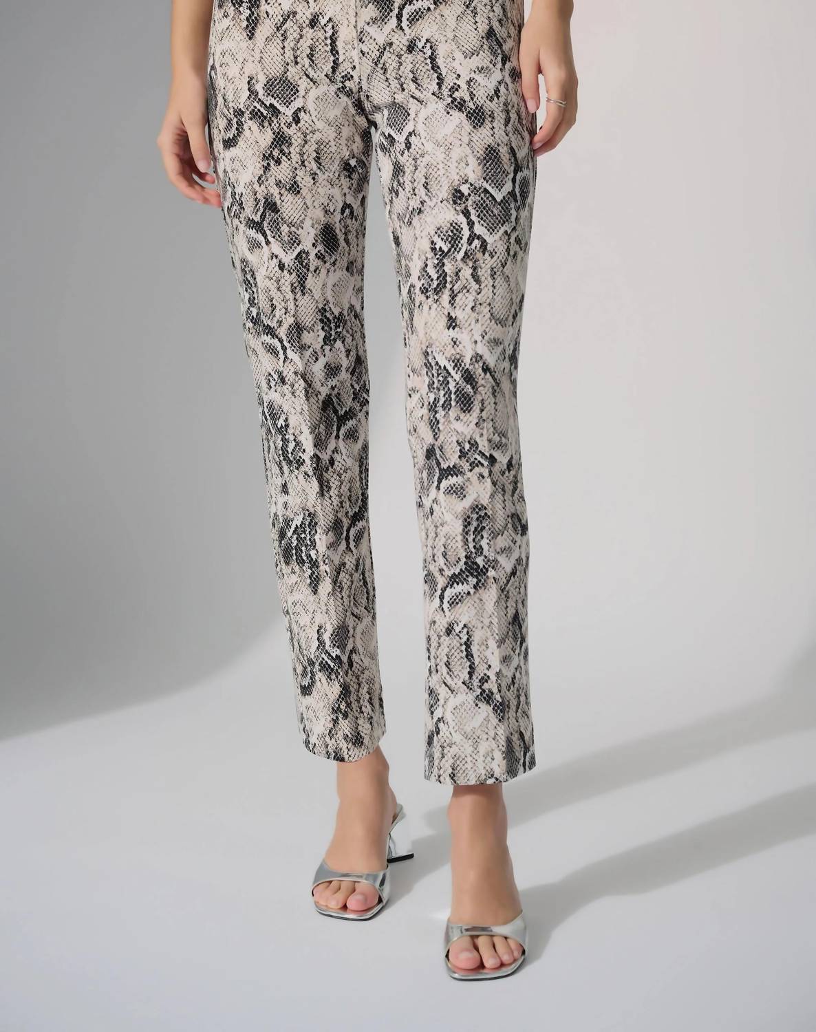 Joseph Ribkoff - Snakeskin Print Straight Leg Pants
