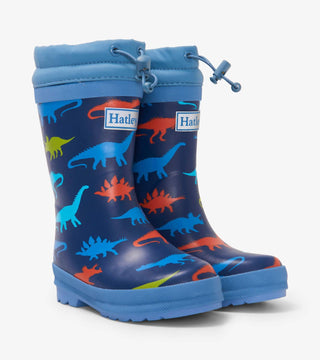 Hatley - Boy's Dino Silhouettes Sherpa Lined Rain Boots