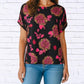 Diva Usa - Floral Print Short Sleeve Blouse