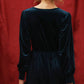 Blu Pepper - Velvet Split Collar Godet Mini Dress
