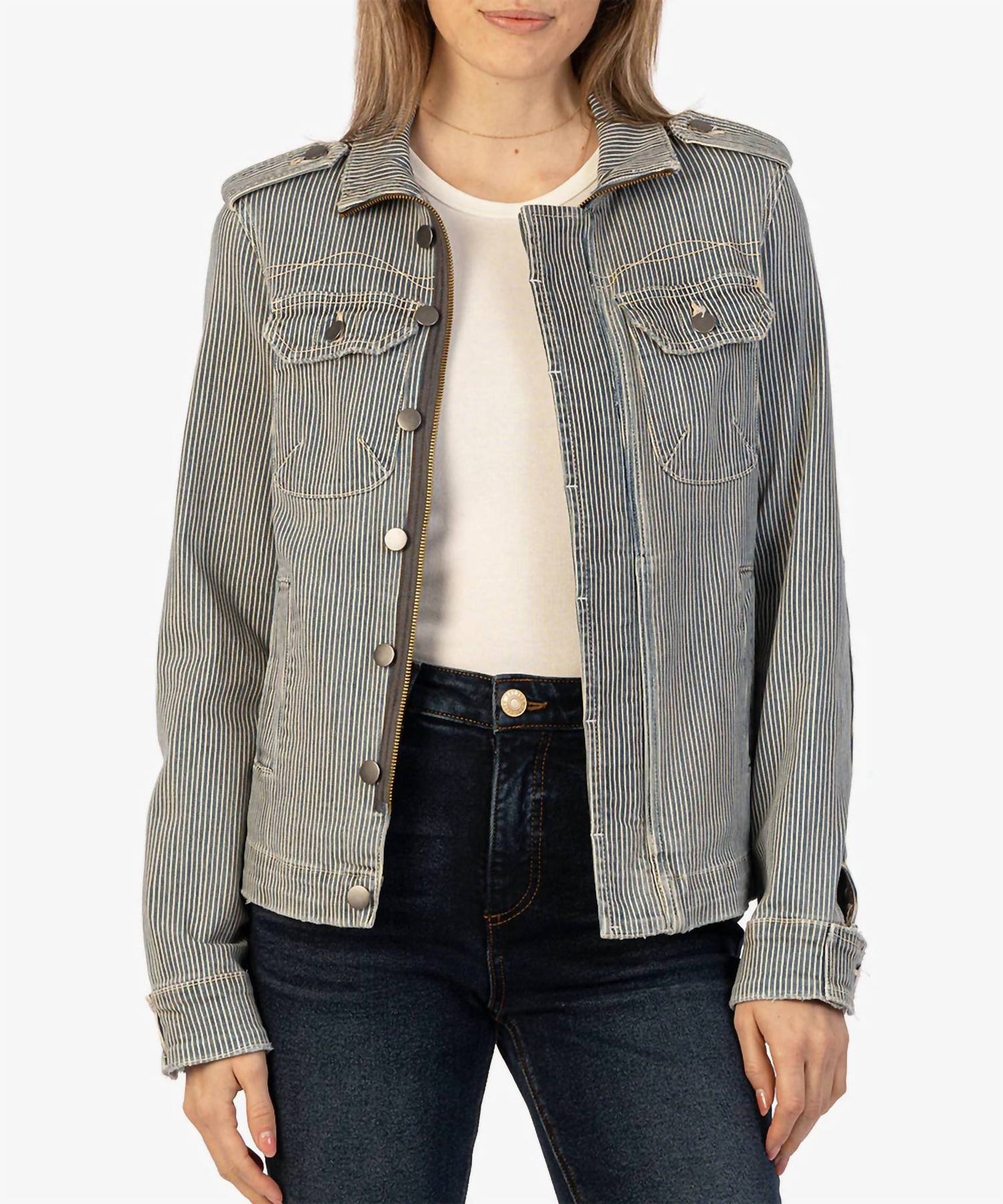 Kut From The Kloth - Amanda Boxy Hickory Denim Jacket