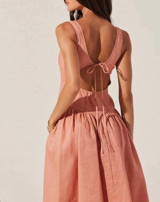 Astr - Thierry Linen Midi Dress