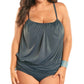 Always For Me - Plus Size Luxury Racerback Tankini Top with Matching Tankini Bottom