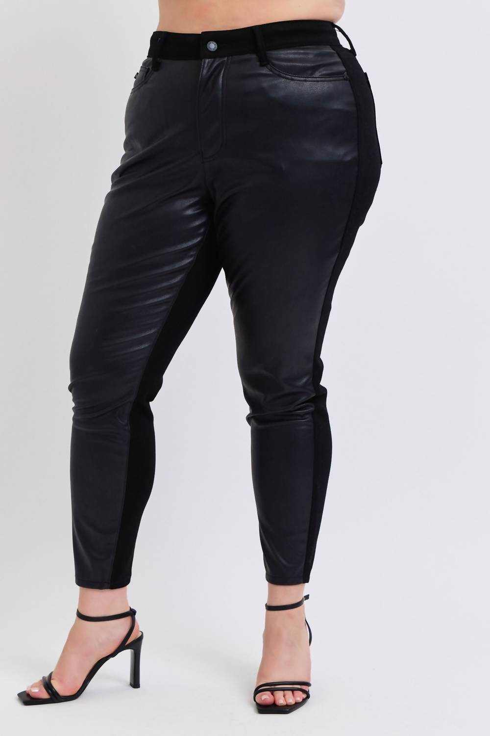 Judy Blue - High Waist Faux Leather Skinny Jeans