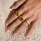 Brenda Grands - Women's Hammered Ring Band