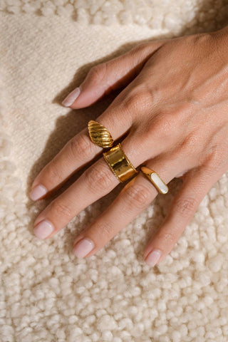 Brenda Grands - Women's Hammered Ring Band