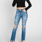 Petra153 - Medium wash mid rise Petra jeans