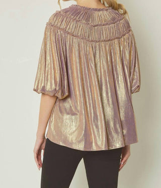 Entro - Chrome Bell Sleeve Tunic