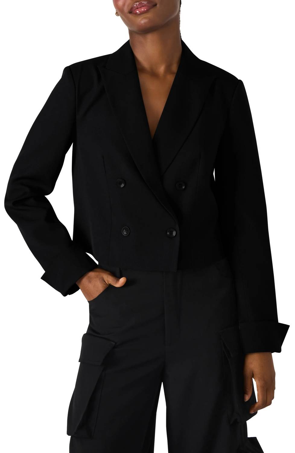 Steve Madden - Rowane Double Breasted Crop Blazer