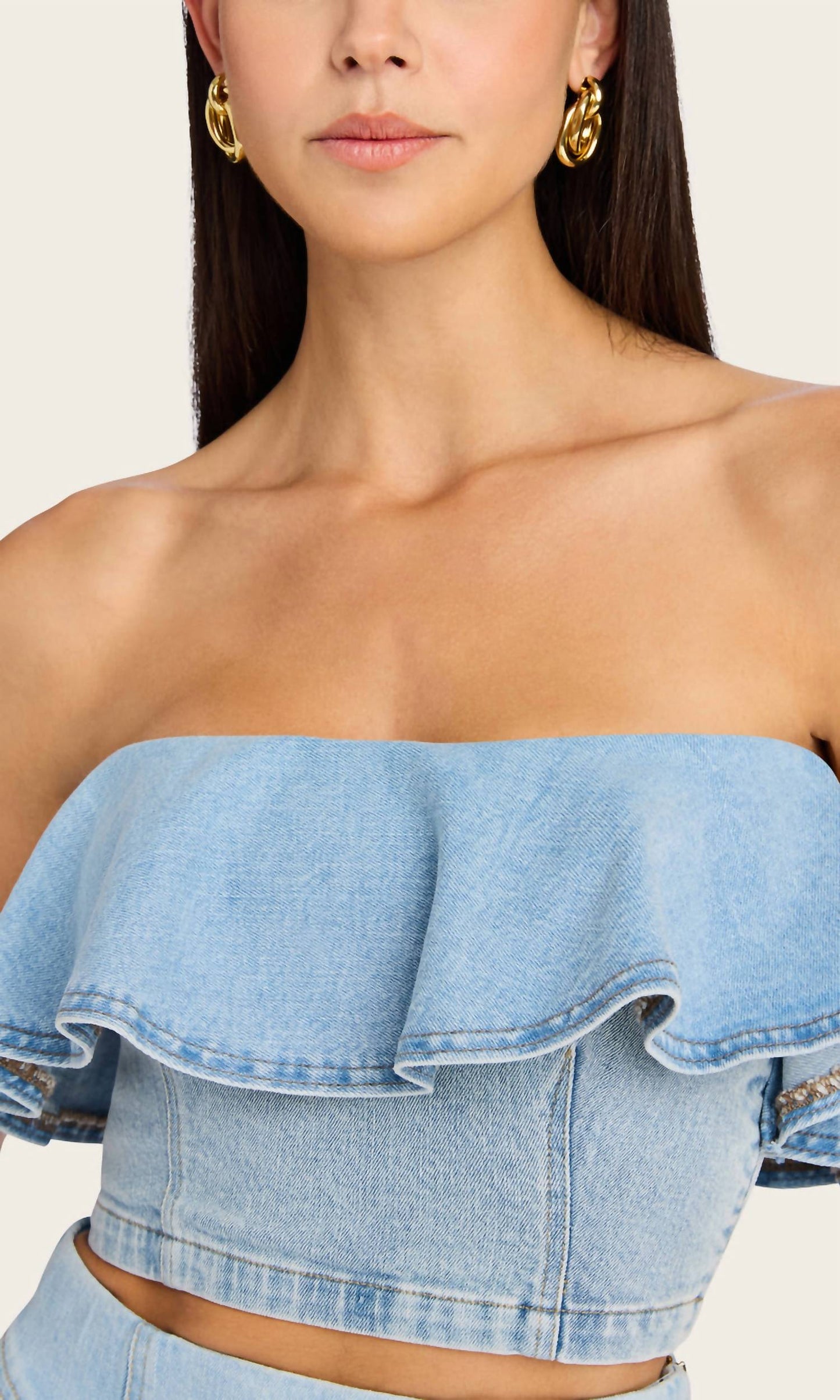 Generation Love - Kaya Cascade Denim Top