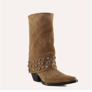 Buck & Brana - Arianna Old Gold Leather Cowgirl Boots