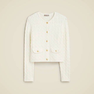 J.Crew - Odette Cable-knit Sweater Lady Jacket