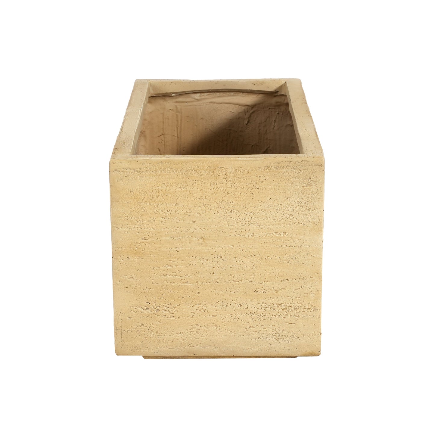 MGO Handmade Rectangle Planter Box, Travertine Beige
