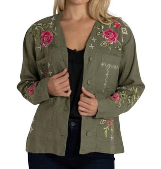 Johnny Was - Women's Linen Workwear Jacket