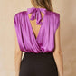 Entro - Mock Neck Open Back Bodysuit