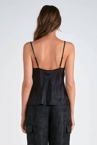 Elan - Cowl Neck Shimmer Cami Top