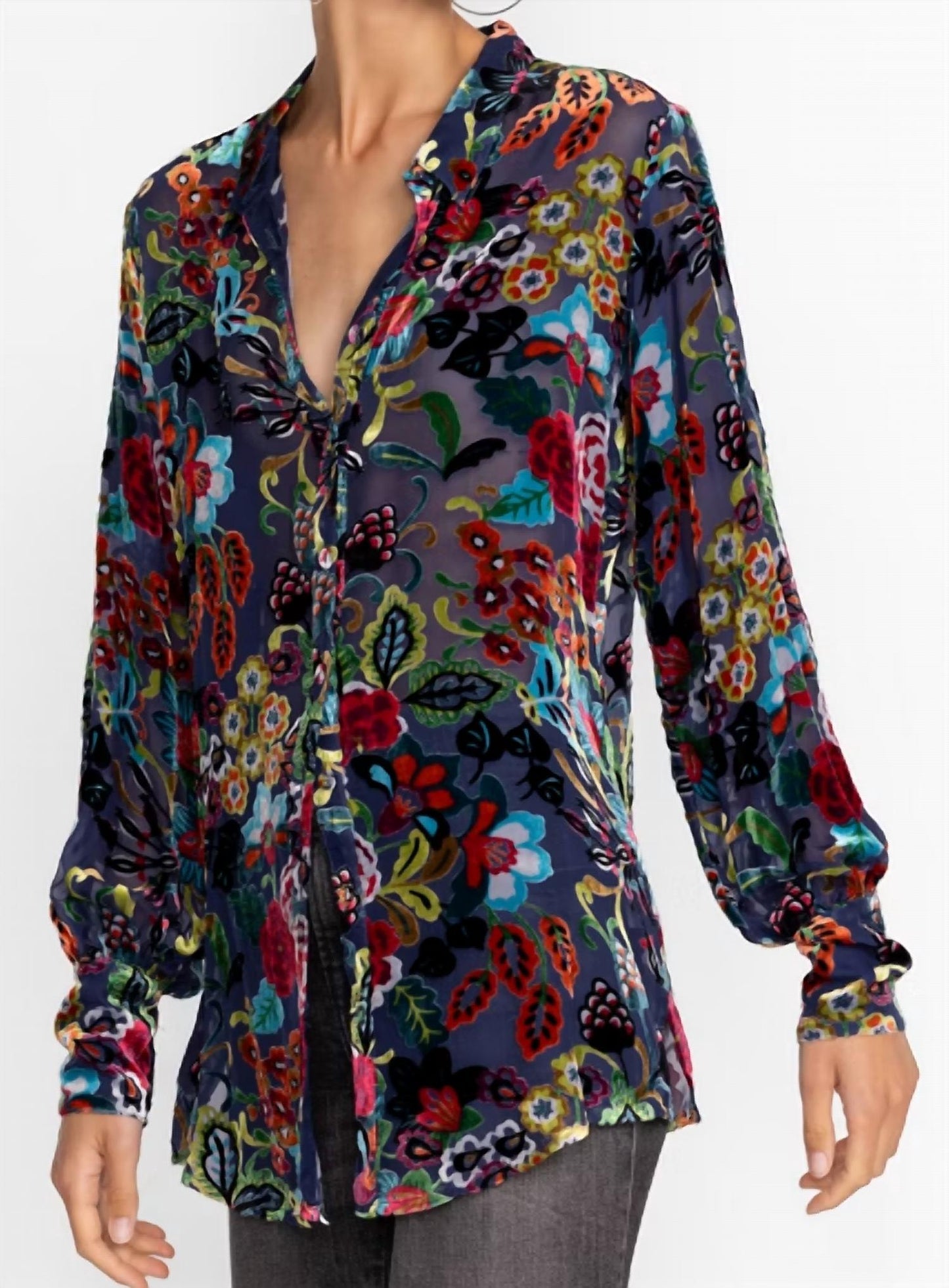 Johnny Was - Minto Burnout Yrene Blouse