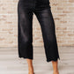 Judy Blue - High Rise Button Fly Wide Leg Crop Jean