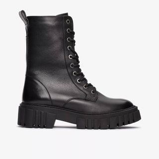 Clarks - Women's Page Lace Leather Lug Sole Side Zip Boots