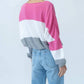 Six/Fifty - Sale Georgia Long Sleeve Color Block Sweater