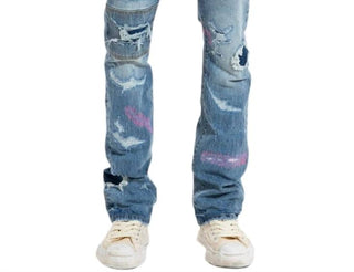 Purple Brand - Full Repair Flare Bootcut Denim Jeans