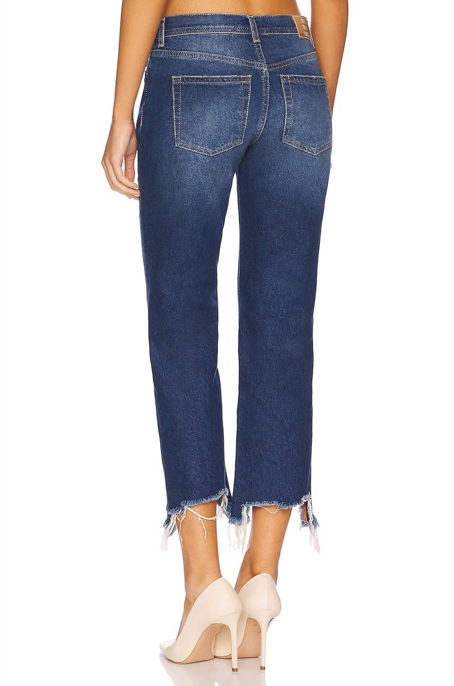 Free People - MAGGIE MID RISE STRAIGHT JEANS