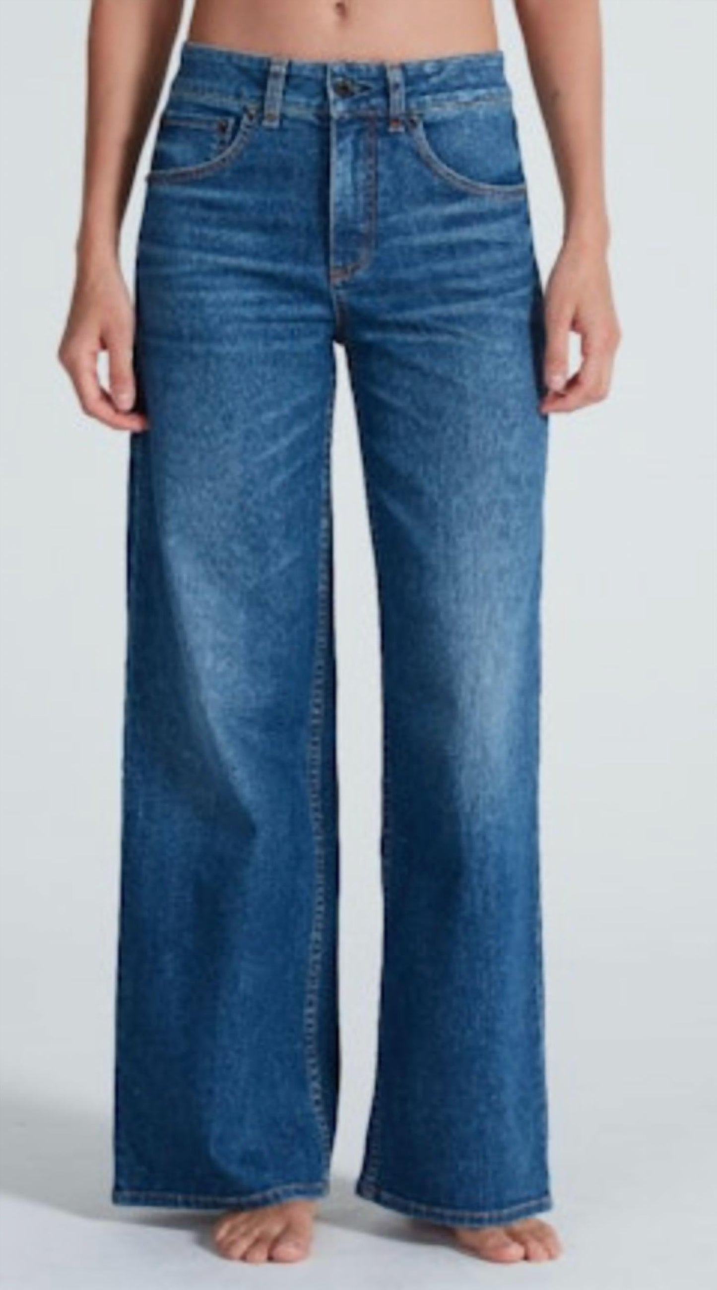 Askk Ny - Pistachio Slim Wide Leg Jean