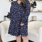 Double Take - Full Size Printed Ruffle Hem Long Sleeve Tiered Dress