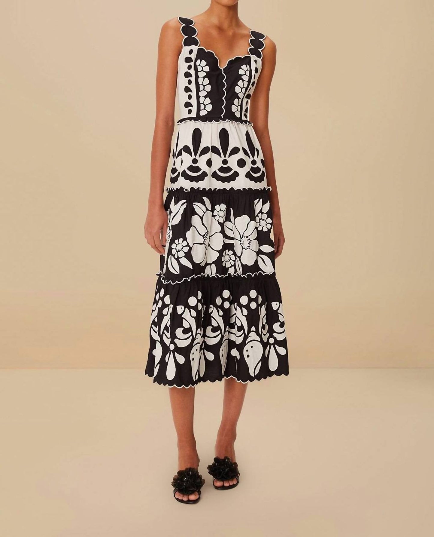 Farm Rio - Summer Cutwork Organic Cotton Midi Dress