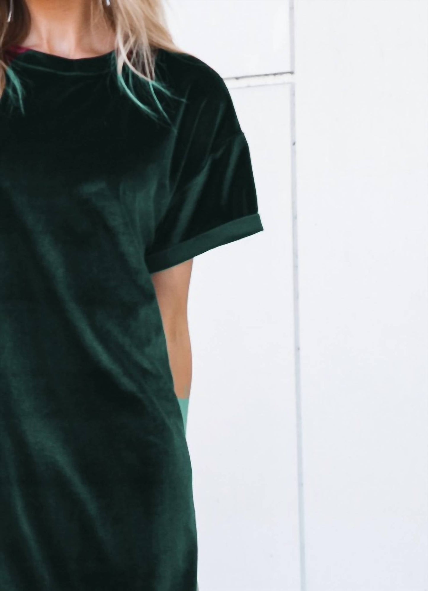 Amaryllis - Velvet Casual Shirt Dress
