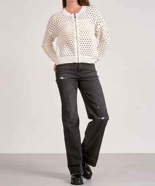 Elan - Benny Zip Knit Cardigan