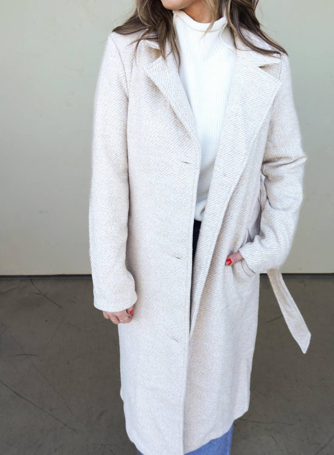 26 International - Long Coat With Belted Waist