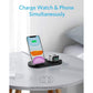 Anker Wireless Charging Station with QC Charger  PowerWave Sense 2-in-1 Stand with Watch Charging Holder for Apple Watch SE/6/5/4/3/2/1  iPhone SE 2020  11  11 Pro (Watch Charging Cable Not Included)