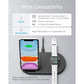 Anker Wireless Charging Station with QC Charger  PowerWave Sense 2-in-1 Stand with Watch Charging Holder for Apple Watch SE/6/5/4/3/2/1  iPhone SE 2020  11  11 Pro (Watch Charging Cable Not Included)