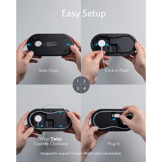 Anker Wireless Charging Station with QC Charger  PowerWave Sense 2-in-1 Stand with Watch Charging Holder for Apple Watch SE/6/5/4/3/2/1  iPhone SE 2020  11  11 Pro (Watch Charging Cable Not Included)