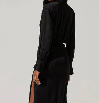 Astr - Satin Shirt Dress