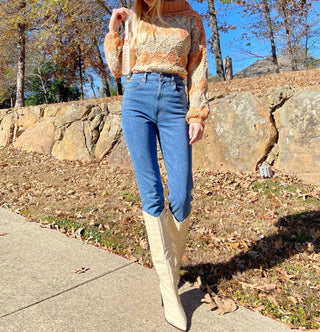 Pol - OPEN-KNIT CHUNKY TURTLENECK SWEATER