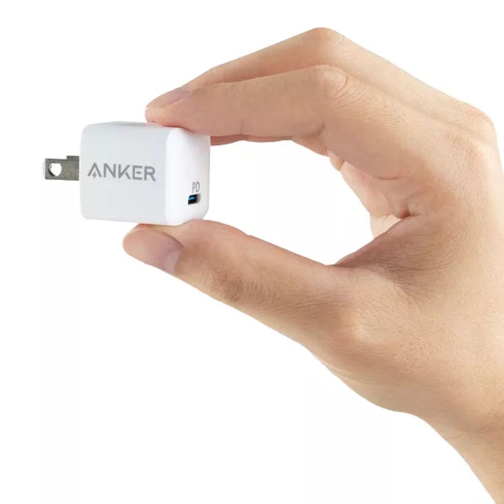 Anker - PowerPort PD Nano 20W USB-C Wall Charger with 6-ft USB-C to Lightning Cable for iPhone - White