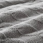 3 Pieces Full/Queen Cable Knit Chenille Comforter Set Gray