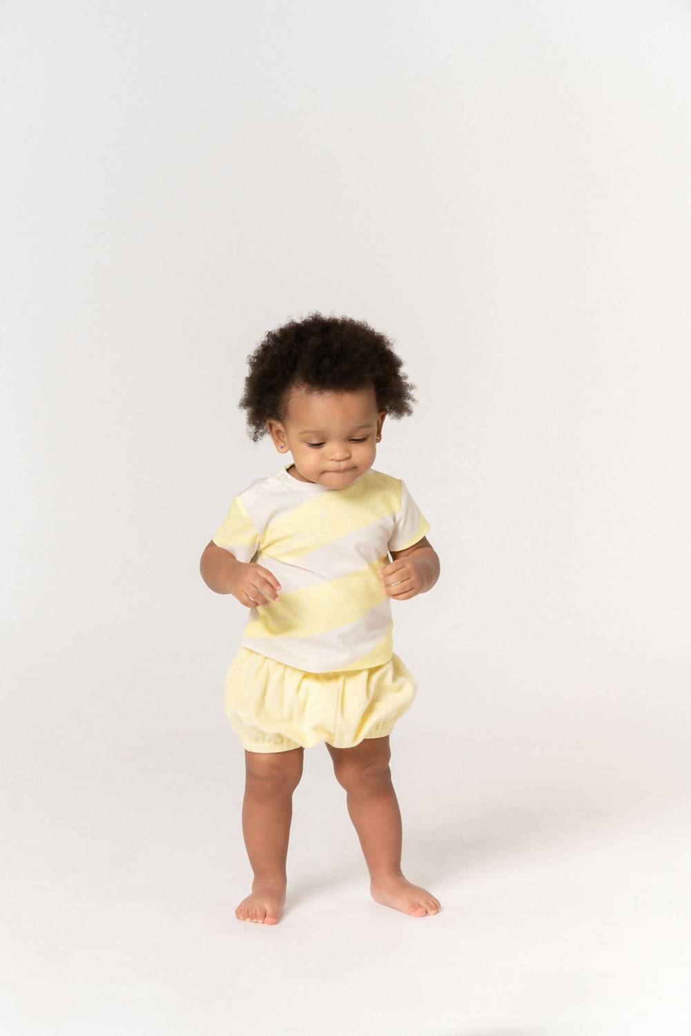 Omamimini - Baby Boxy T-Shirt with Stripes