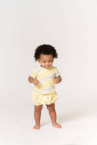 Omamimini - Baby Boxy T-Shirt with Stripes