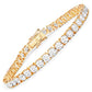 10.00 Carat Lab Grown Diamond 14K Yellow Gold Bracelet