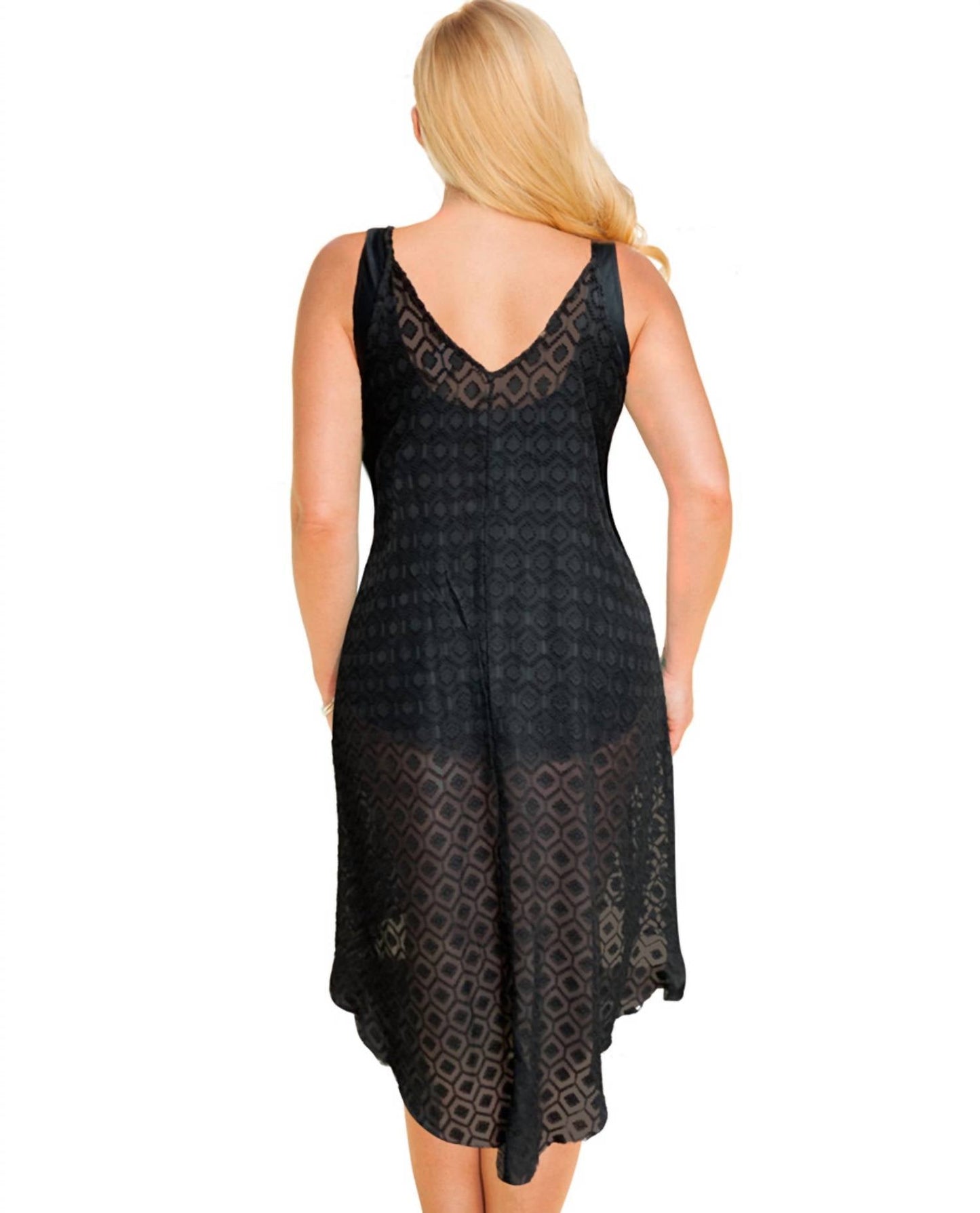 Always For Me - Plus Size V-Bottom Cover Up Dress
